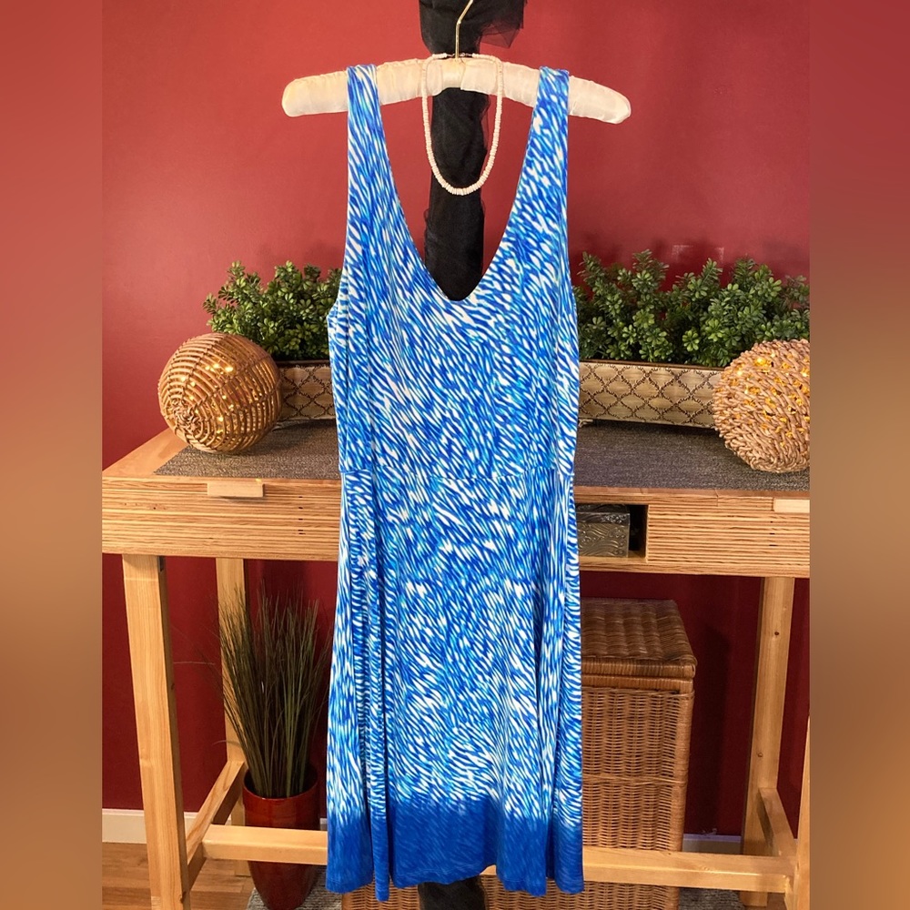 Athleta Blue and White Summer Sundress